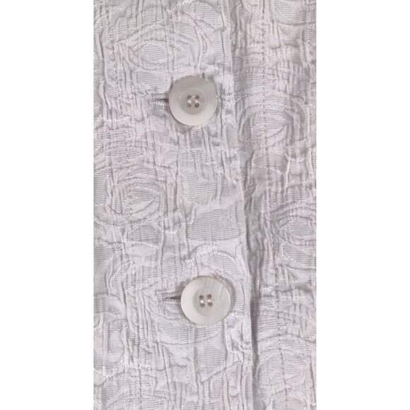 Embossed Appleseeds Blazer Off-White Floral Cottage Core Boho Shabby Chic Career - Picture 4 of 13